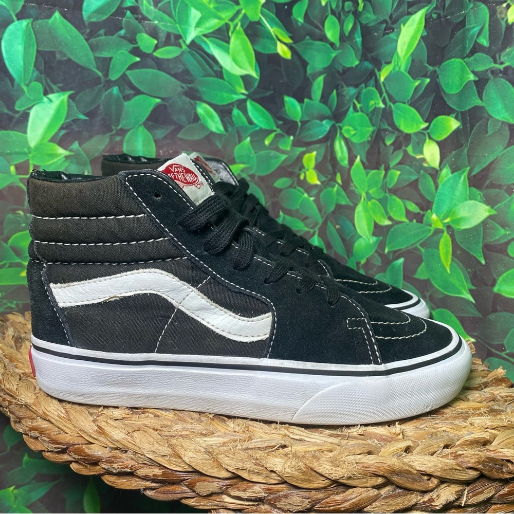 Vans sk8 hi black white womens 6